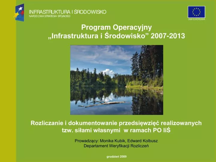 program operacyjny infrastruktura i rodowisko 2007 2013