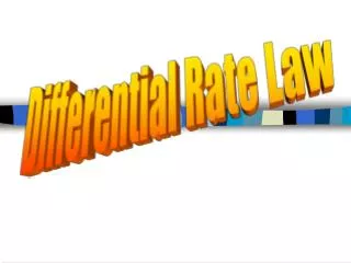 Differential Rate Law