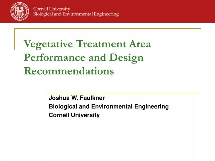 vegetative treatment area performance and design recommendations