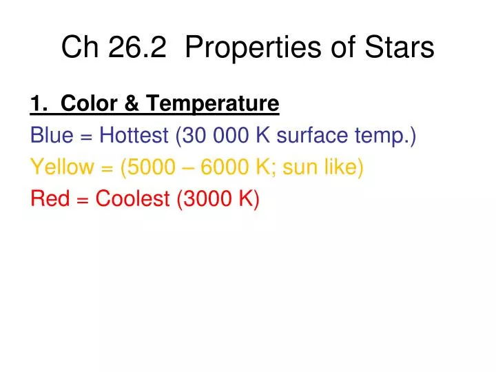 ch 26 2 properties of stars