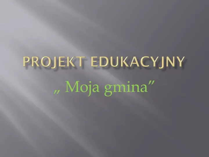 projekt edukacyjny