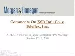 Comments On KSR Int’l Co. v. Teleflex, Inc. - slide 1