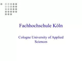 Fachhochschule Köln