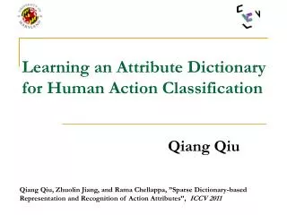 Learning an Attribute Dictionary for Human Action Classification