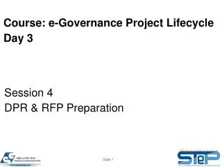 Course: e-Governance Project Lifecycle Day 3