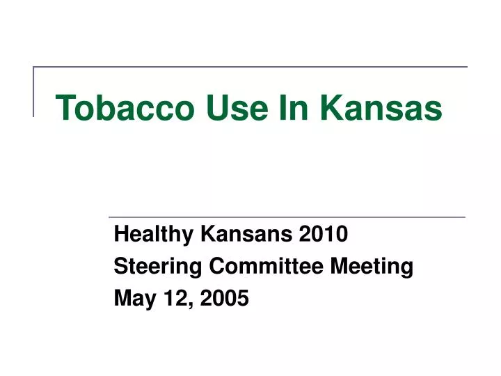 tobacco use in kansas