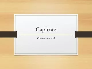 capirote
