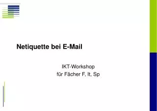 netiquette bei e mail