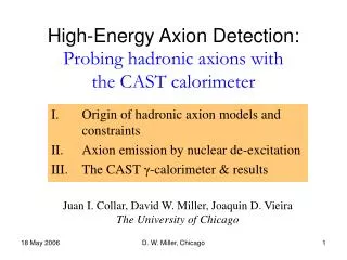 High-Energy Axion Detection: Probing hadronic axions with the CAST calorimeter