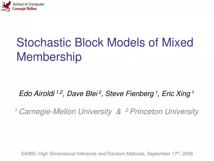 stochastic block models of mixed membership
