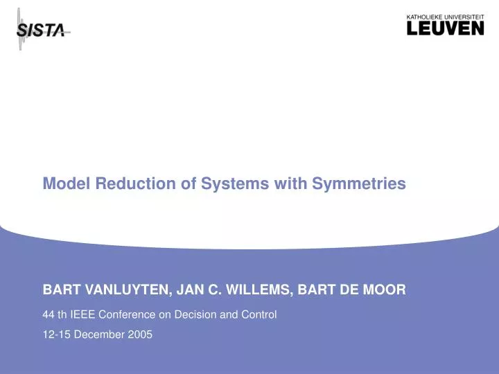 model reduction of systems with symmetries
