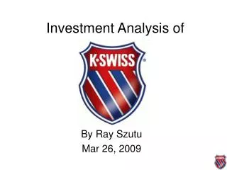 Investment Analysis of