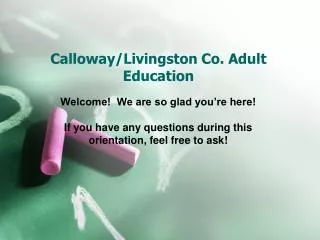 Calloway/Livingston Co. Adult Education
