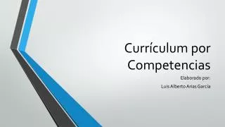 Currículum por Competencias