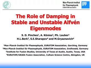 The Role of Damping in Stable and Unstable Alfv én Eigenmodes