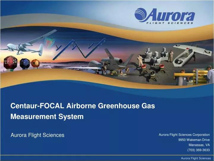 centaur focal airborne greenhouse gas measurement system