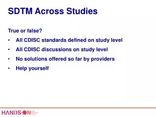 SDTM Across Studies