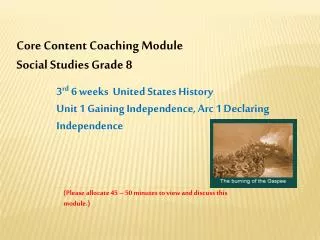 Core Content Coaching Module Social Studies Grade 8