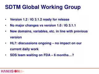 SDTM Global Working Group