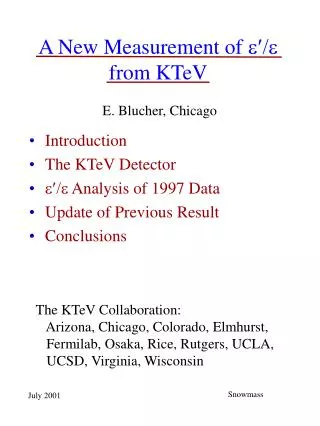 A New Measurement of  from KTeV