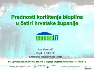 Prednosti korištenja bioplina u četiri hrvatske županije