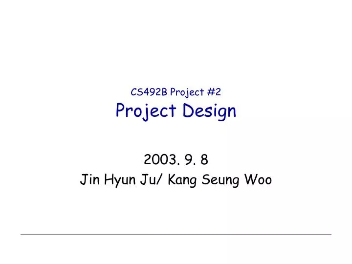 cs492b project 2 project design