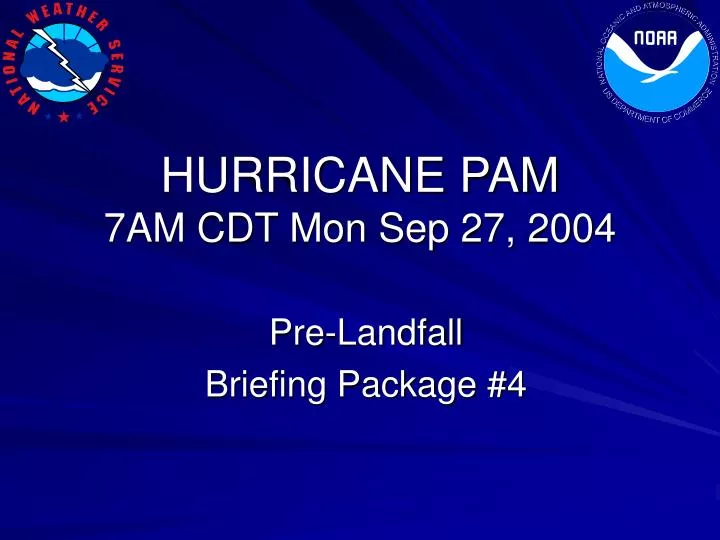 hurricane pam 7am cdt mon sep 27 2004