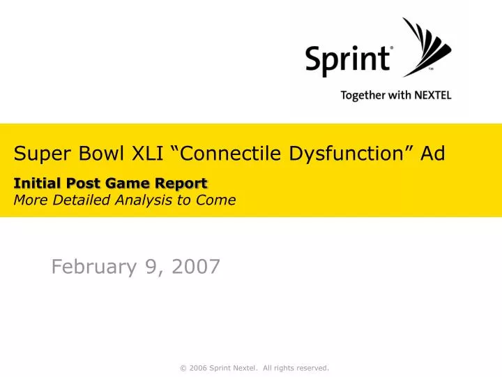 super bowl xli connectile dysfunction ad initial post game report more detailed analysis to come