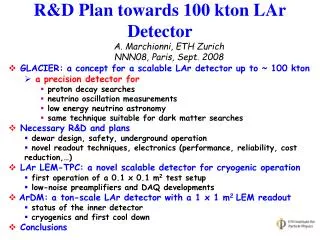 R &amp;D Plan towards 100 kton LAr Detector