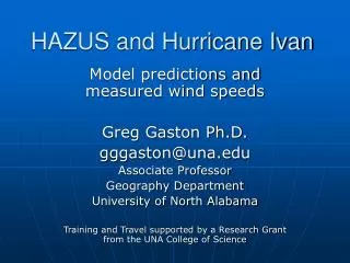 HAZUS and Hurricane Ivan