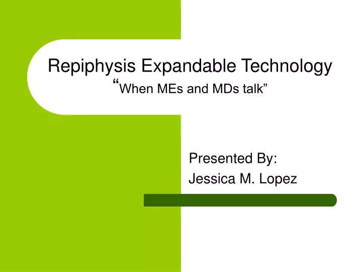 repiphysis expandable technology when mes and mds talk