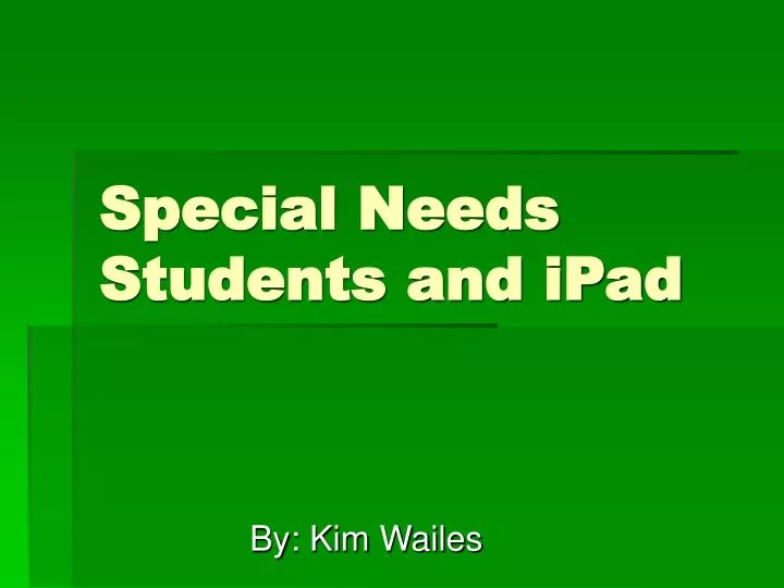 special needs students and ipad
