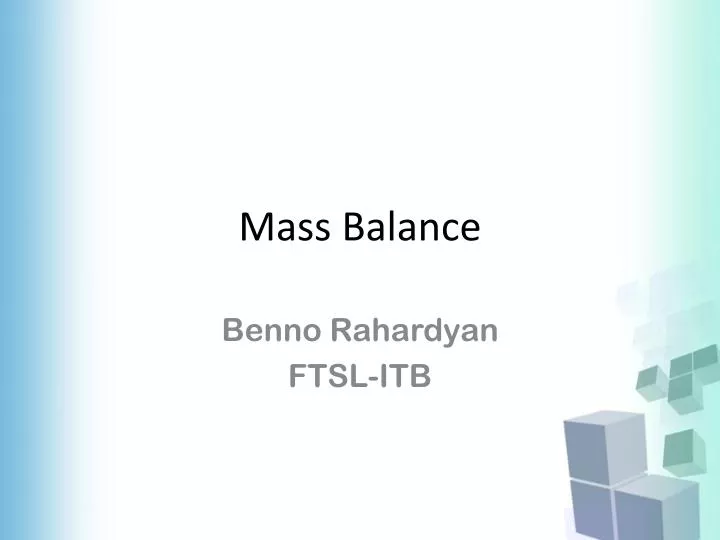 mass balance