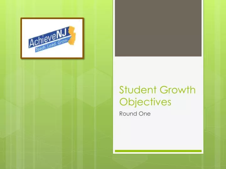 student growth objectives