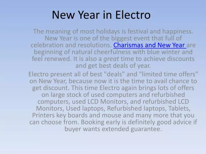 new year in electro
