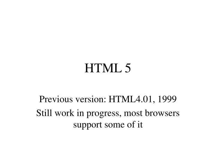 html 5