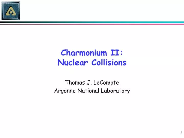 charmonium ii nuclear collisions