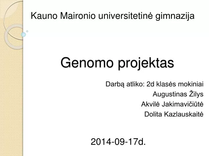genomo projektas
