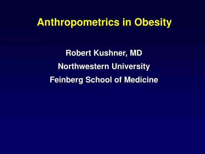 anthropometrics in obesity