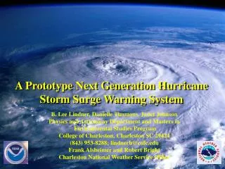 A Prototype Next Generation Hurricane Storm Surge Warning System