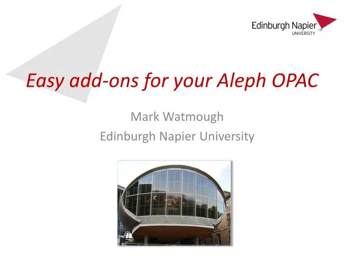 easy add ons for your aleph opac