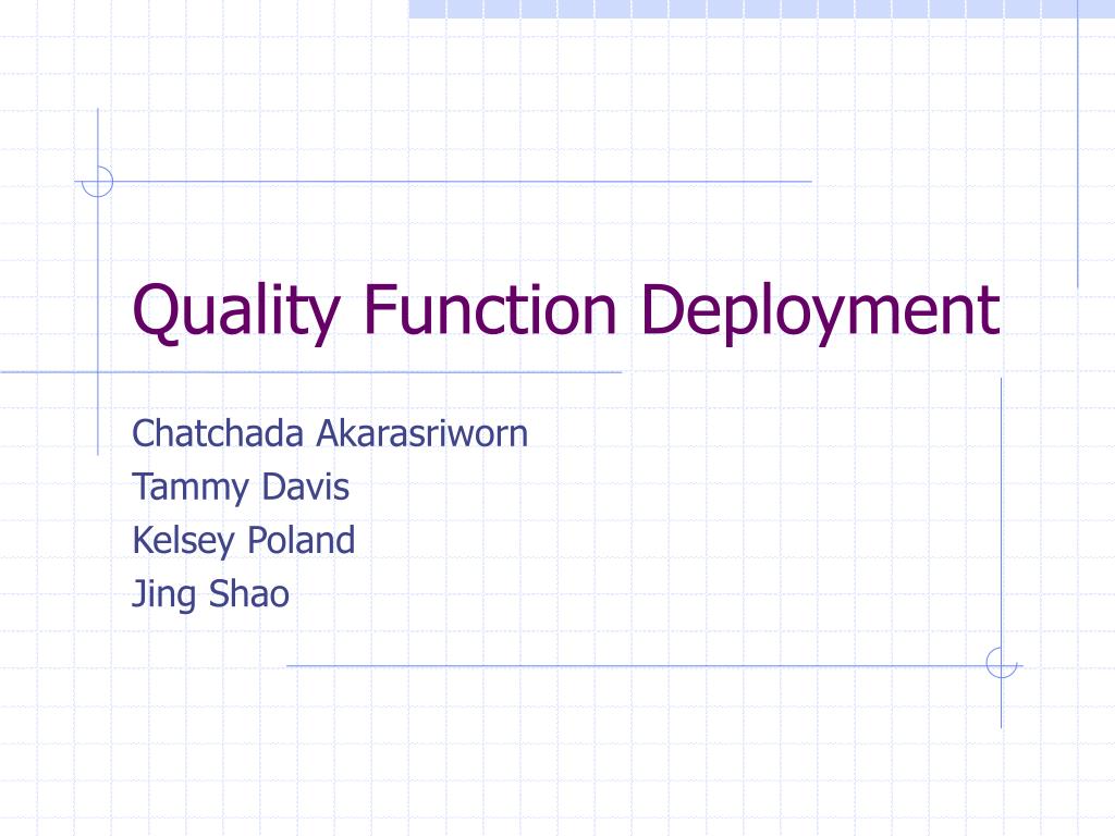 PPT - Quality Function Deployment PowerPoint Presentation, free ...