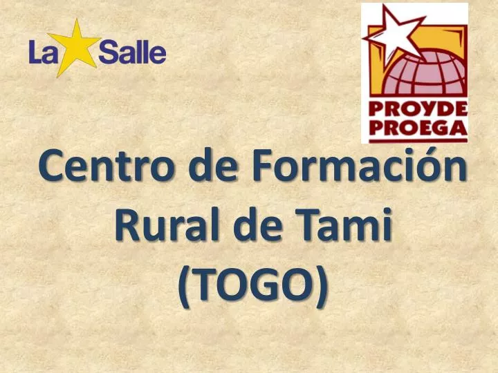 centro de formaci n rural de tami togo