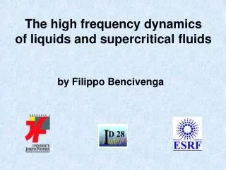 The high frequency dynamics of liquids and supercritical fluids