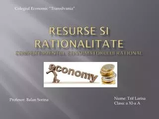 resurse si rationalitate comportamentul consumatorului rational