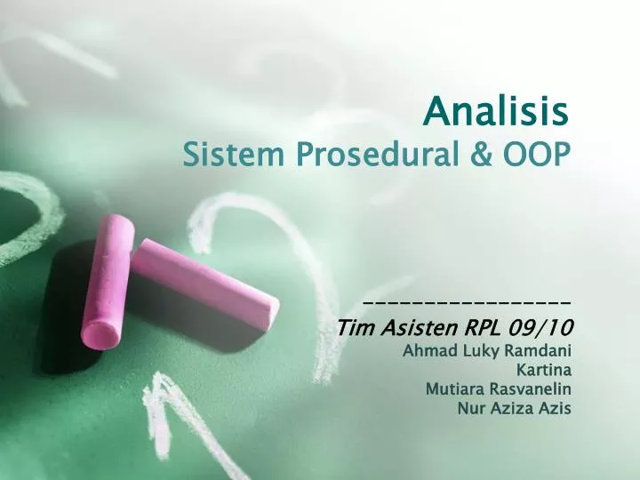analisis sistem prosedural oop