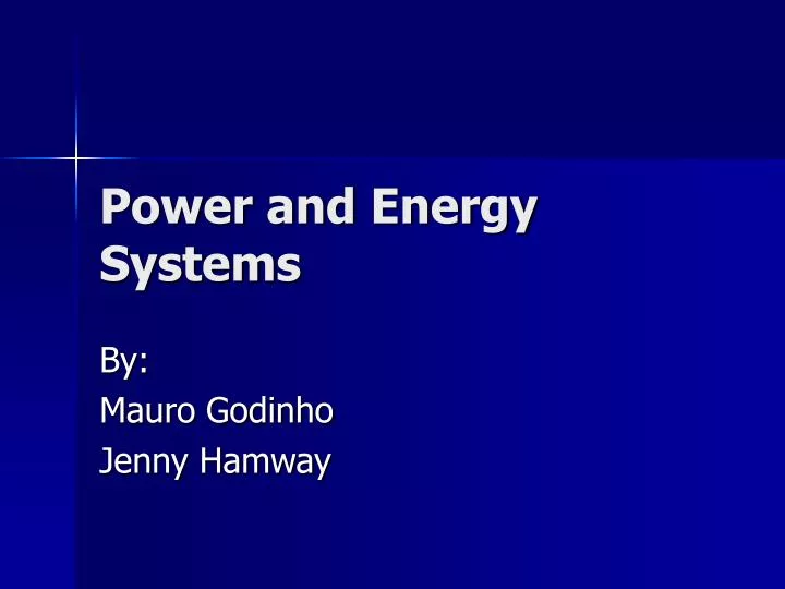 power and energy systems