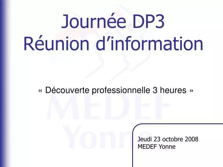 journ e dp3 r union d information