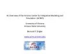 Overview of the Arizona Center for Integrative Modeling and Simulation (ACIMS) - slide 1
