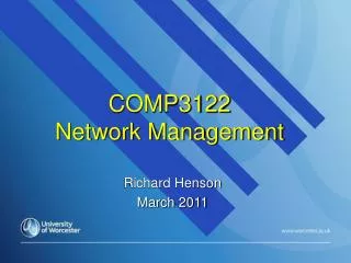 COMP3122 Network Management